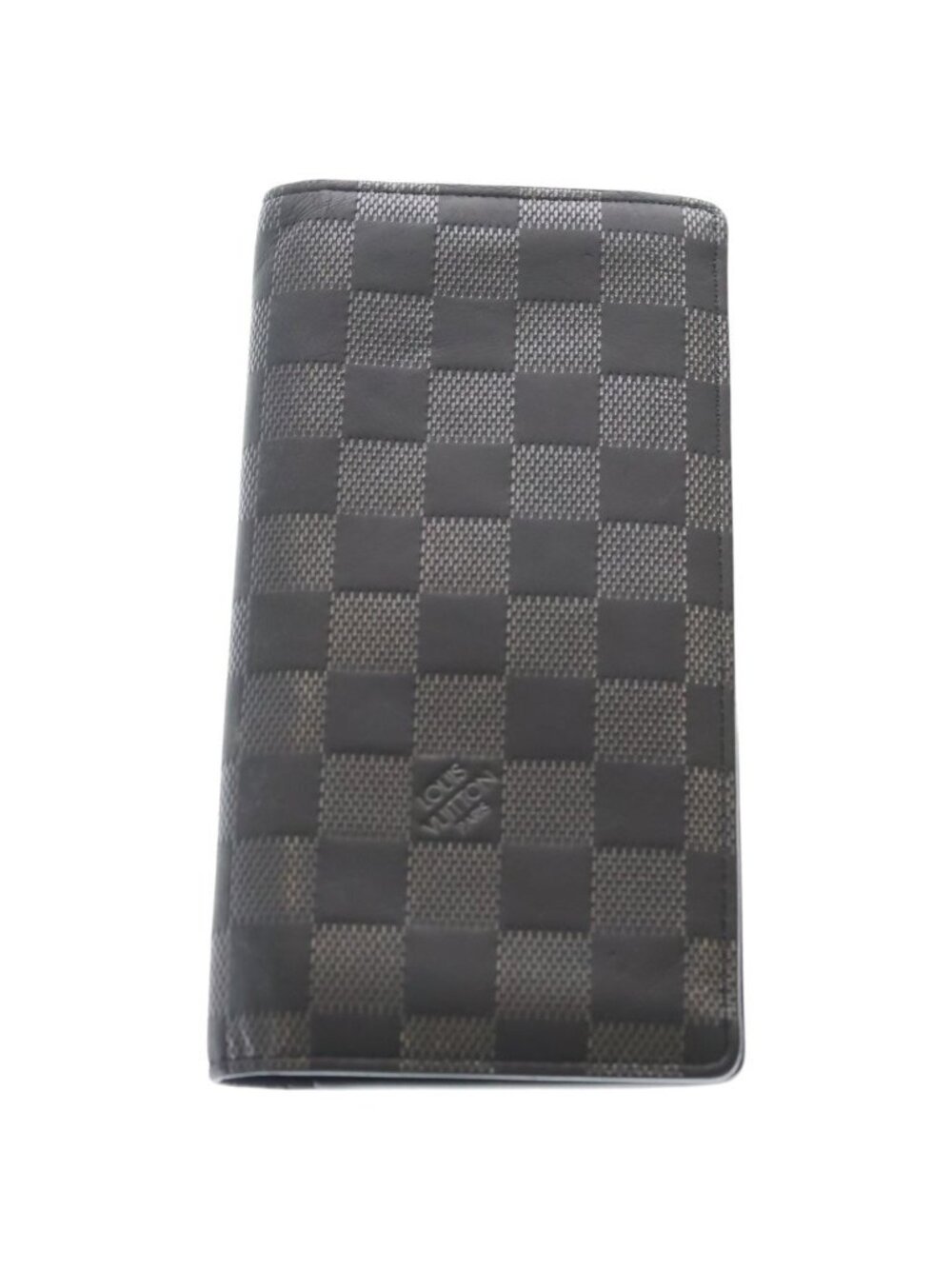 Louis Vuitton Damier Infini Portefeuille Brazza Wallet Black Silver
